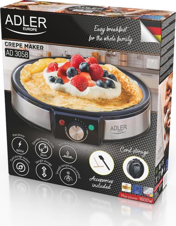 Actual product image Adler AD 3058 pancake maker