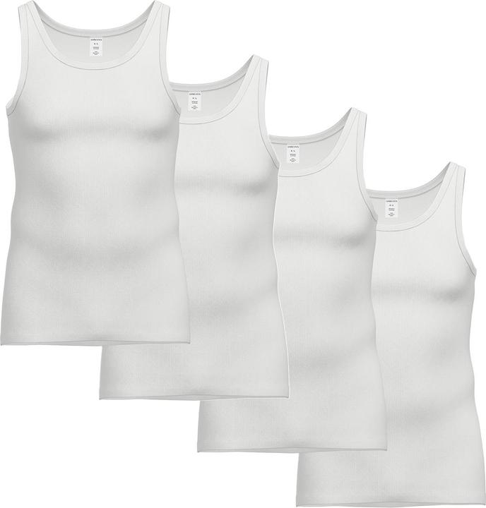 Produktbild Ammann 4er Pack Organic Cotton Doppelripp Unterhemd / Tanktop (L)