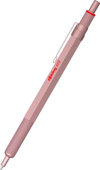 Produktbild Rotring Kugelschreiber 600 Metallic-Rosegold M schwarz Geschenkbox (Roségold, 1 x)