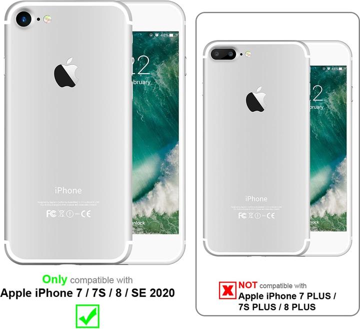 Immagine prodotto Cadorabo Copertura di vetro a strisce in TPU (Apple iPhone 7, Apple iPhone SE (seconda generazione))