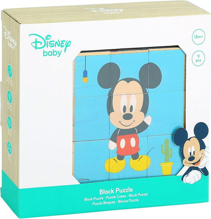 Immagine prodotto Disney Puzzle a blocchi di Topolino in legno (9 pezzi)