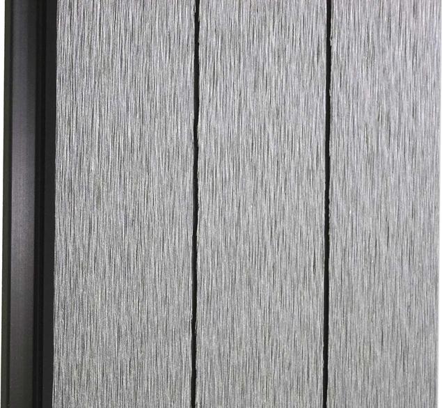 Immagine prodotto Swisshandel24 Paravento in WPC Sarthe, recinzione frangivento, pali in alluminio Set di 2, 3,75 m grigio (7.50 cm)