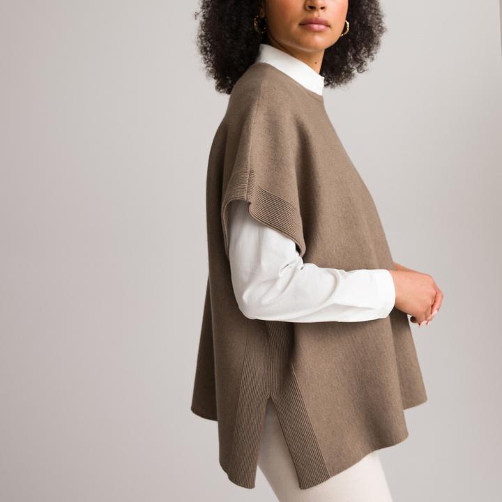 Actual product image Anne Weyburn Poncho with round neckline (42)