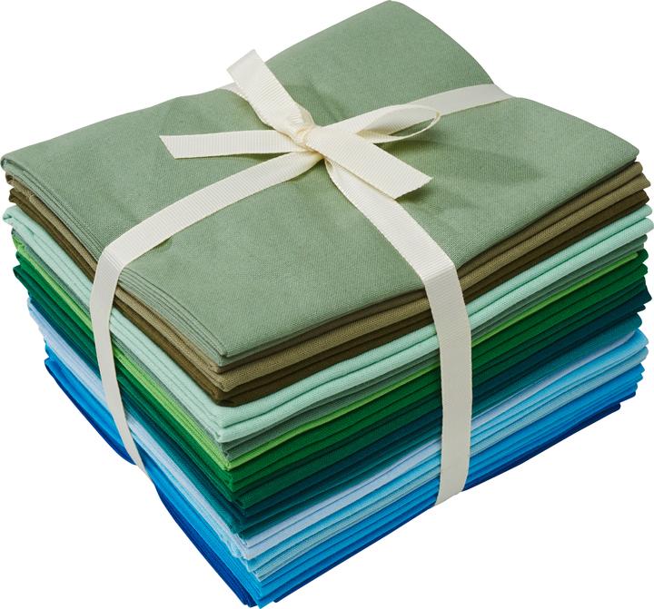 Stafil Confezione di tessuto XXL Patchy Uni "blu-verde-oliva-grigio", 17 talee à 45 x 55 cm