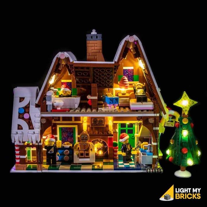 Actual product image Light my bricks LED light set for LEGO gingerbread house