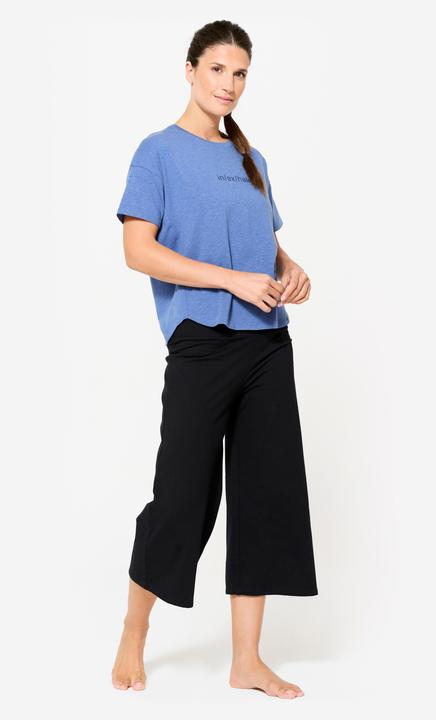 Image du produit Kimjaly Yoga Caprihose Damen hoher Bund - tiefschwarz (XS)