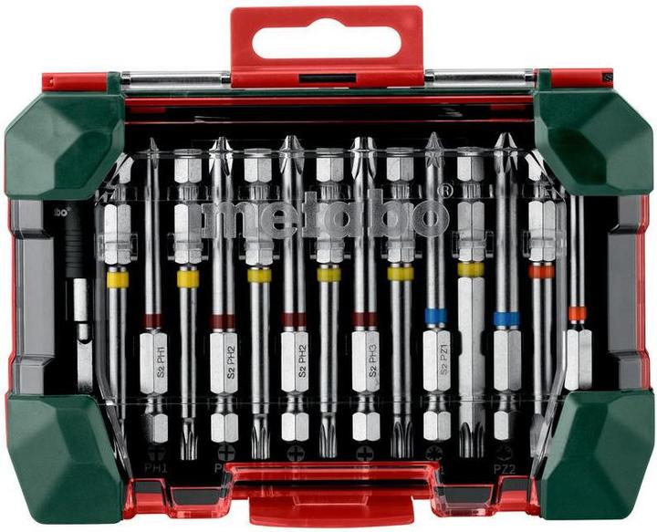 Produktbild Metabo Bit-Set (3, 4, 5, 6, PH1, PH2, PH3, PZ1, PZ2, PZ3, H3, H4, H5, H6, T27, T10, T15, T20, T25, T30, T40, 8 mm, 10mm, 13 mm)
