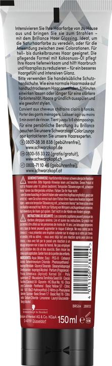 Produktbild Schwarzkopf Brillance Brillance Glanz-Behandlung Haar Glossing (Schoko Braun)