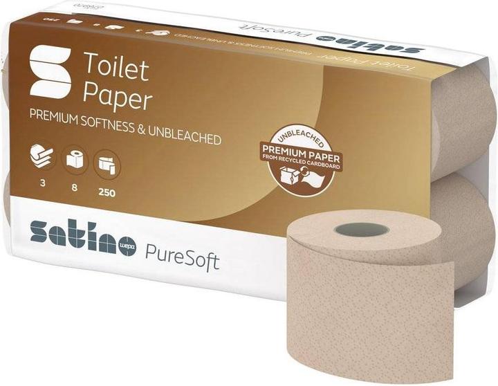 Actual product image Wepa 2112 rolls Satino 076970 PureSoft toilet paper small rolls 3-ply - 1 pallet (1 x)