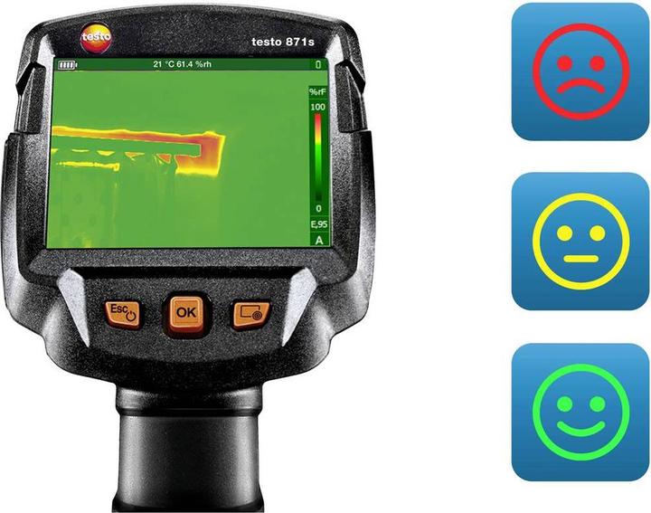 Produktbild Testo 871s Baudiagnose-Set Wärmebildkamera -30 bis +650 °C 240 x 180 Pixel 9 Hz