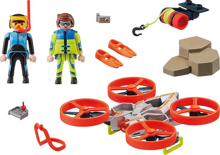 Immagine prodotto Playmobil Seenot: Taucher-Bergung mit Rettungsdrohne (70143, Playmobil City Life)