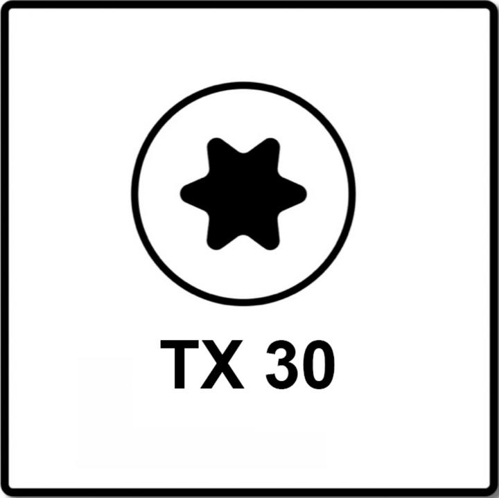 Actual product image Fischer Wood screws TORX 6.0x100, white galvanized, 100 pcs. (100 Screws per piece)