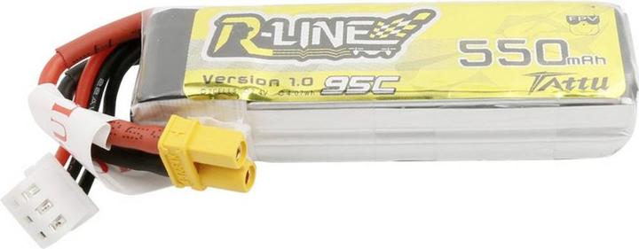 Image du produit Tattu R-Line 550mAh 7.4V 2S1P 95C Lipo Battery (7.40 V, 550 mAh)