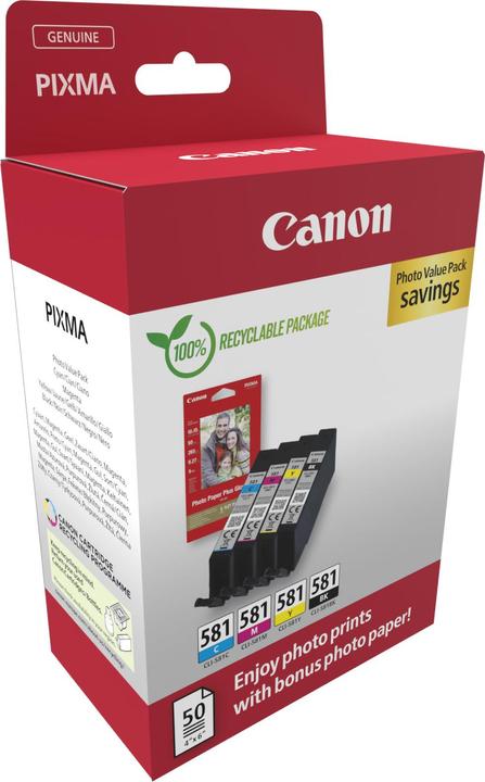 Produktbild Canon CLI-581 Ink Cartridge BK/C/M/Y (M, C, Y, BK)