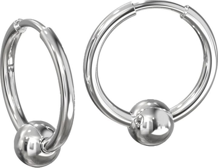 K12 - Silver Pearl Creoles (ohne Messing, Chirurgenstahl 316L)
