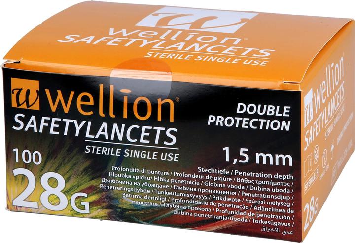 Produktbild Wellion Safetylancets 28G Sicherheitseinmallanz, 100 St LAN (Lanzette)