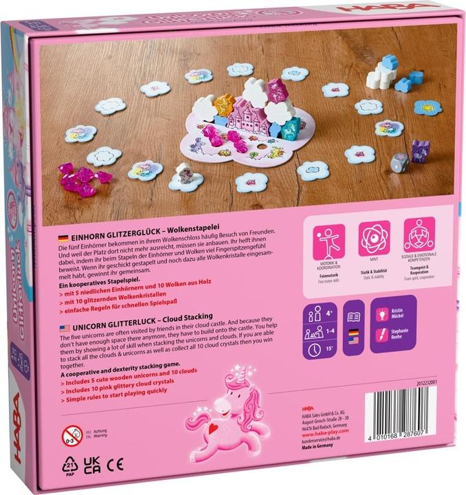Image du produit Haba Einhorn Glitzerglück Die Wolkenstapelei (Allemand)