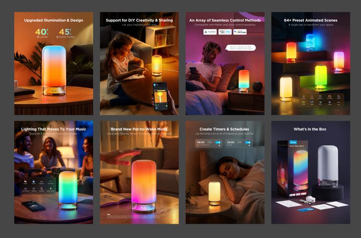 Image du produit Govee Lampe de table RGBICWW (500 lm)