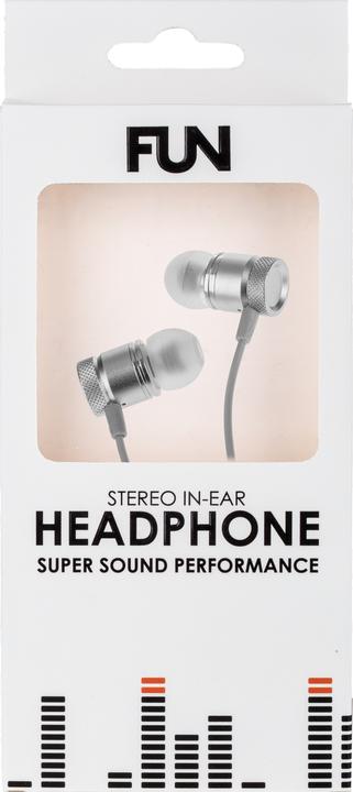 Produktbild Peter Jäckel FUN Stereo Headphone Premium Silver mit 3.5mm Klinkenanschluss (Kabelgebunden)