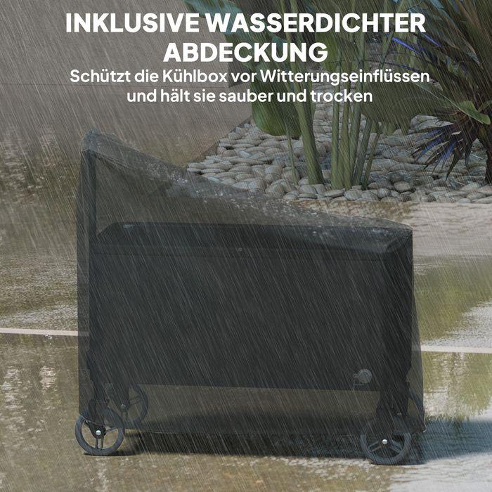 Immagine prodotto Swisshandel24 76L Kühlwagen Servierwagen mit Rädern Flaschenöffner Deckel Griffe Kühlbox (76 l)
