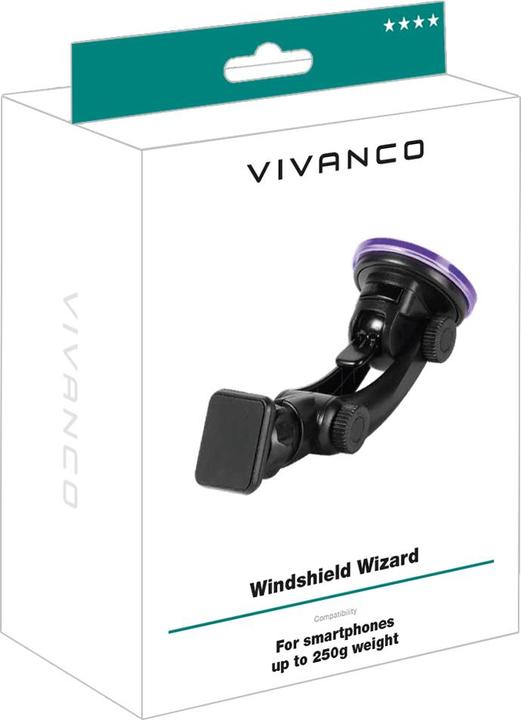 Actual product image Vivanco Wizard, magnetic car mount with suction cup for phones