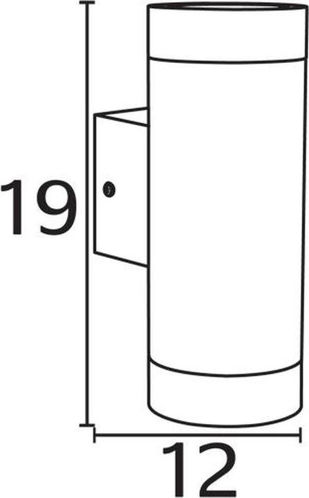 Productafbeelding Nordlux Tin Maxi, Dop. Wandlamp, aluminium (GU10, IP54)