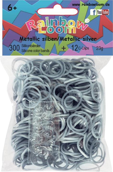 Immagine prodotto Rainbow Loom Cinghie in silicone argento metallizzato (12 pz.)