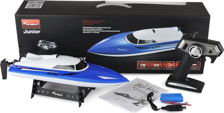 Immagine prodotto Amewi motoscafo 7012 mono blu 2,4 GHz RTR 25km/h