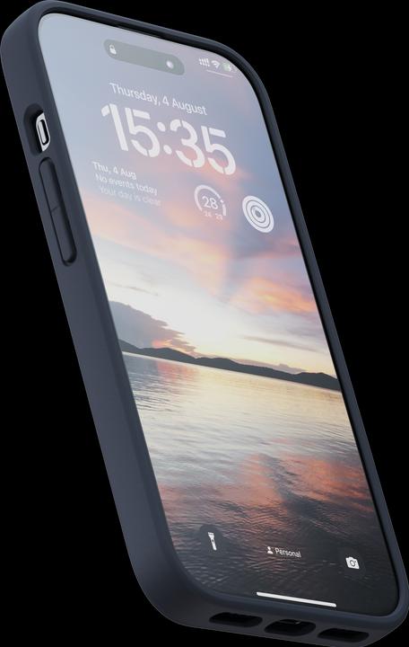 Produktbild Njord Hard-Cover Salm.Leather Magsafe Case Black (Apple iPhone 15 Pro)