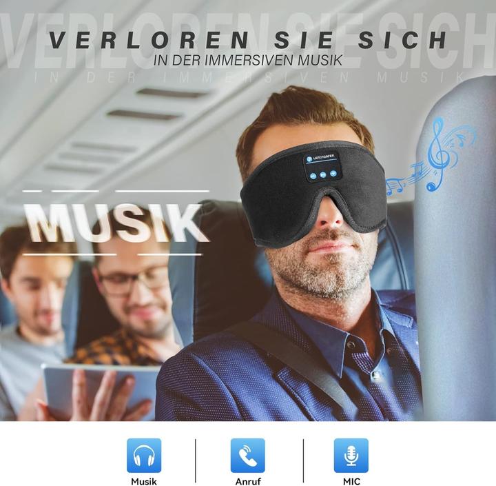 Actual product image Cbx Bluetooth sleep mask with headphones, wireless sleep headphones (Wireless)