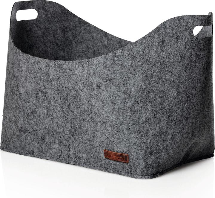 Actual product image Lumaland Firewood bag oval 40 x 25 x 28 cm dark grey