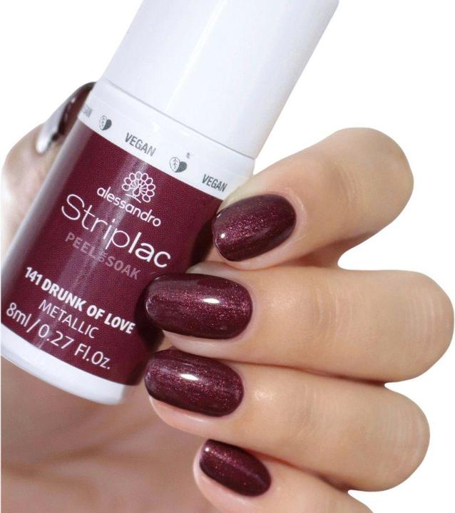 Produktbild Alessandro Striplac Peel or Soak - Drunk of Love (Metallic, Rot, Braun, Abziehbarer Nagellack)
