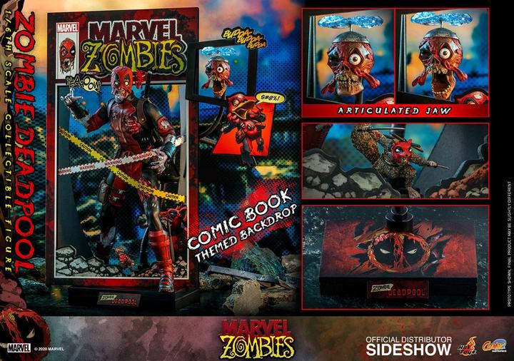 Actual product image Hot Toys Marvel Zombies "Zombie Deadpool" Comic Masterpiece Action Figure