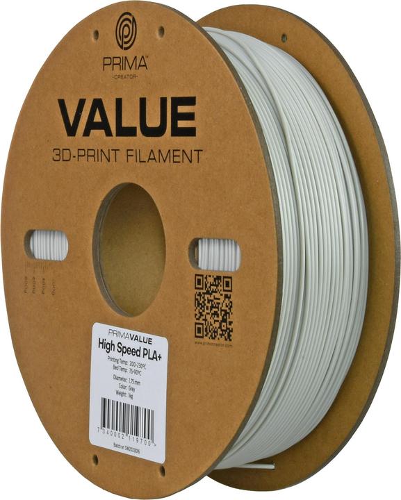 Image du produit Prima Creator PrimaValue PLA+ High Speed -filamentti 3D -tulostimeen,, harmaa (PLA, 1.75 mm, 1320 g, Gris)