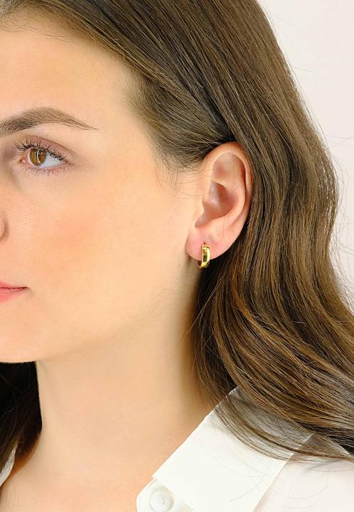 Actual product image Muau Creoles (750, White gold, 18 K yellow gold)
