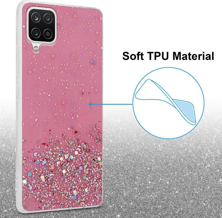 Actual product image Cadorabo TPU cover sparkling glitter (Samsung Galaxy M12, Samsung Galaxy A12)