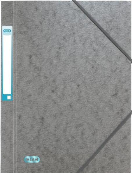 Produktbild Elba Eckspannermappe EUROFOLIO, DIN A4, 0,7 mm, grau Stärke: 0,7 mm, mit Beschriftungsetikett, aus Karton (A4, 1 x)