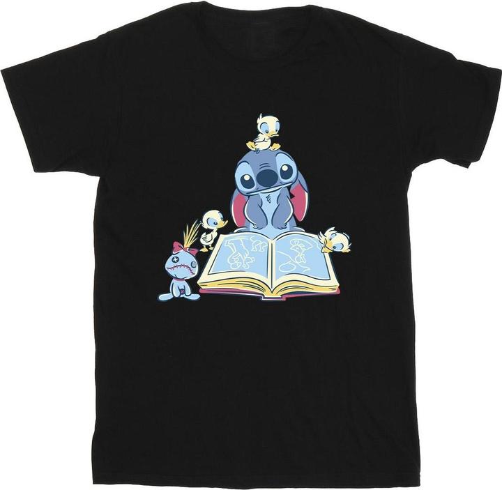 Disney Lilo & Stitch Reading A Book TShirt (L)
