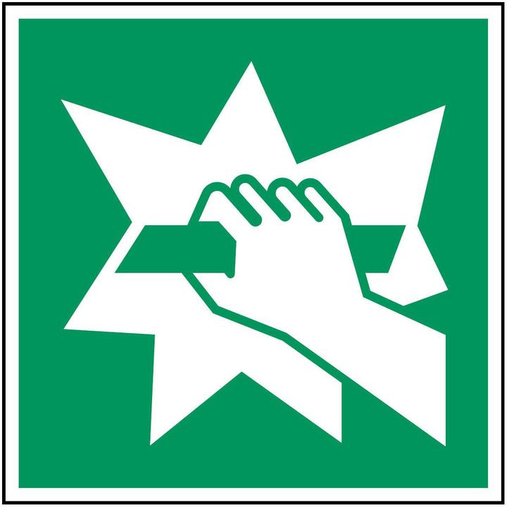 Energy Label Brady ISO safety sign - Break windscreen in an emergency