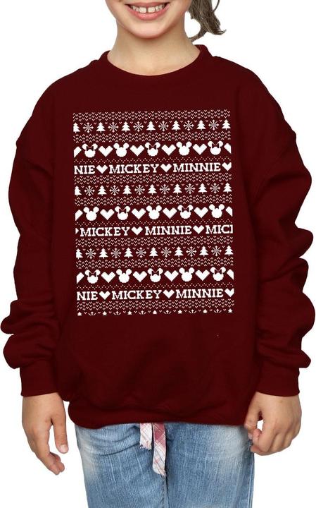 Immagine prodotto Disney Mickey And Minnie Christmas Fair Isle Felpa Ragazze (128)