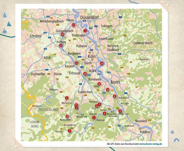 Image du produit Rhein, Ahr, Erft. Wanderungen für die Seele (Allemand, Ingrid Retterath, Myria Aurora Pribert, 2022)