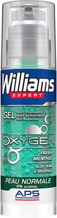 Actual product image Williams EXPERT OXYGEN 0% alcohol gel afeitar piel normal (Gel, 150 ml)