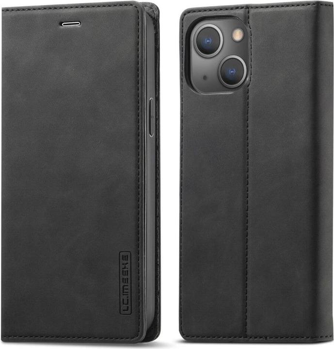 Cover-Discount iPhone 14 - Vintage Flip Case Etui schwarz (Apple iPhone 14)