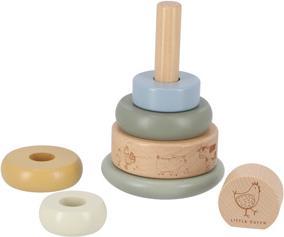 Image du produit Little Dutch Holz-Stapelturm mit Ringen Little Farm FSC