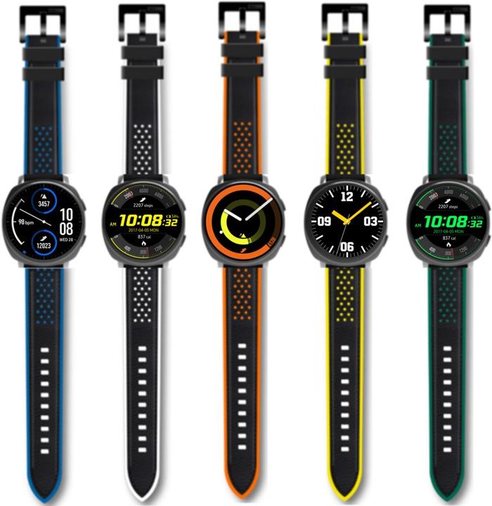 Produktbild Strap Studio Hybrid Sport (20 mm, Leder, Kautschuk, Gear Sport)