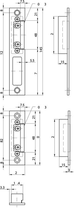 Produktbild MSL Stahlzargen-Fallen-Schliessbleche BV-24421 VariFlex (Schliessblech)