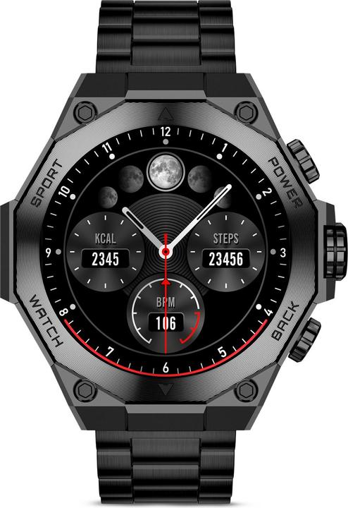 Actual product image KSIX Titanium smartwatch, AMOLED 1,43” display, 2 straps, 5 days aut., Sport and health modes, Calls (55 mm)