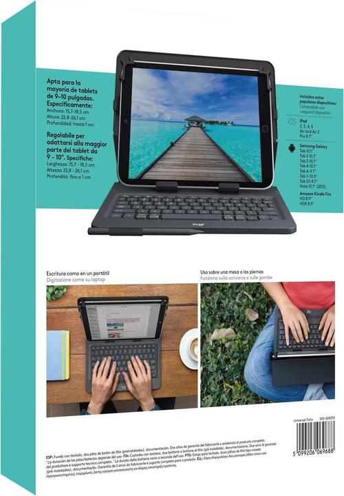 Productafbeelding Logitech Universele Folio met toetsenbord (NL, 9 - 10" tabletten)