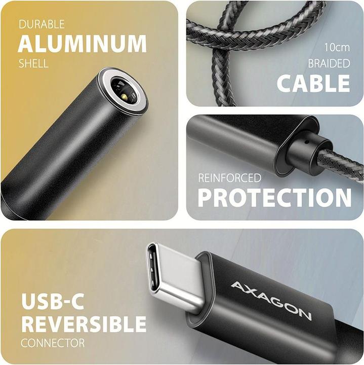 Actual product image Axagon ADA-HC USB-C Hi-Res Audio adapter - 3.5 mm jack, 32 bit, 384 kHz (USB-C)