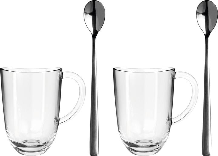 Actual product image Leonardo Latte Macchiato Glass Napoli 380 ml, 4 pieces, Transparent (380 ml, 2 x)